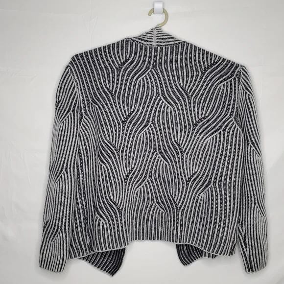 Bartolini Cashmere Wool Blend Cardigan Size L Made in Italy Open Front Sweater - Picture 4 of 12